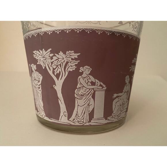 Jeannette Hellenic Lavender Ice Bucket | Grecian | Rare Mid-Century Barware - Picture 3 of 6